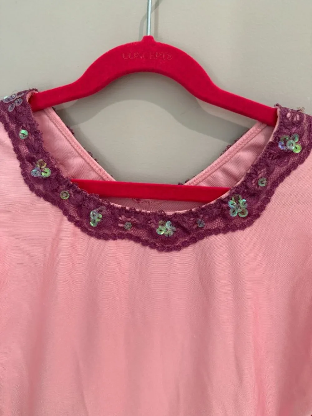 Revolution Dancewear Girl's Pink & Red Leotard Dress Costume Size LC